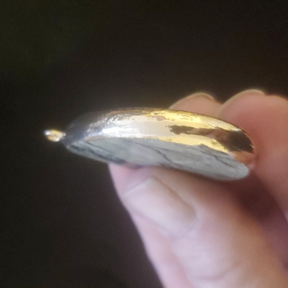 New Gold Wrapped Picasso Jasper Pendant. - Picture 3 of 7